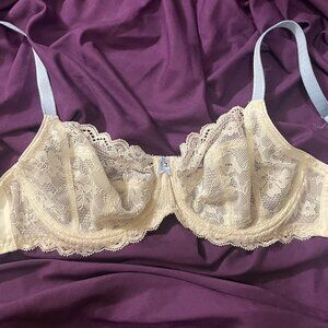 Freya 30DD Offbeat Side Support - White and Blue (Something Blue) NWOT